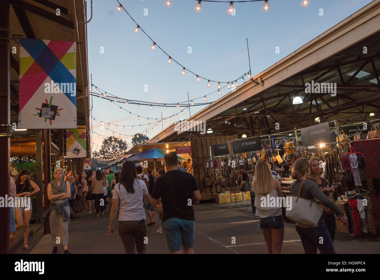 People Shopping At The Queen Victoria Summer Night Market