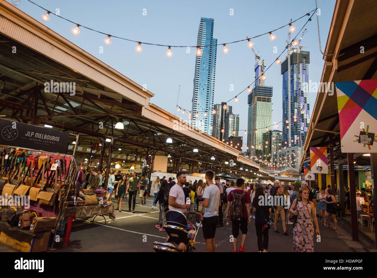 People Shopping At The Queen Victoria Summer Night Market