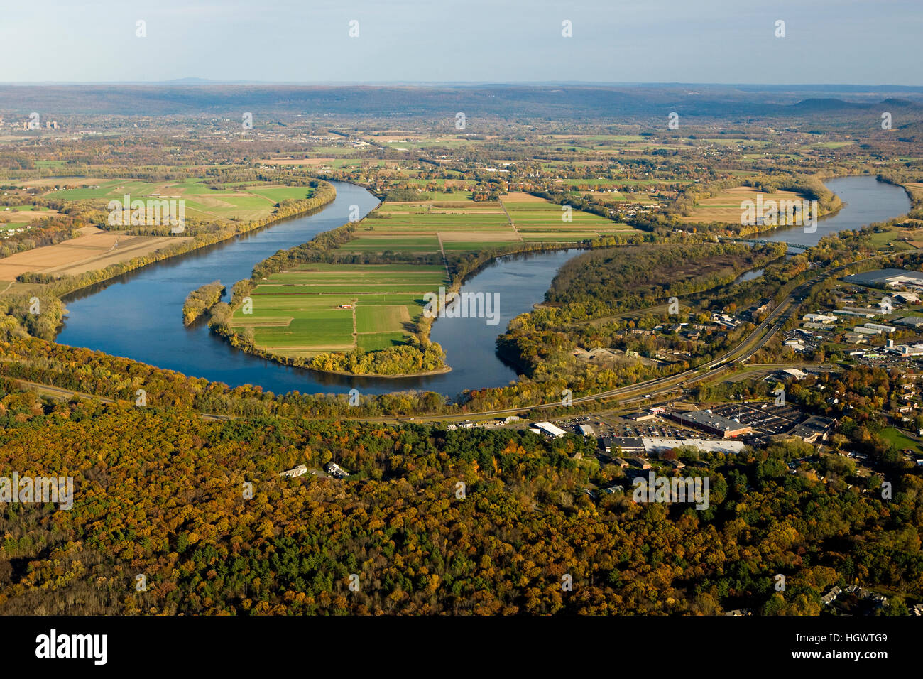 Farms in Hadley, Massachusetts across the Connecticut River from