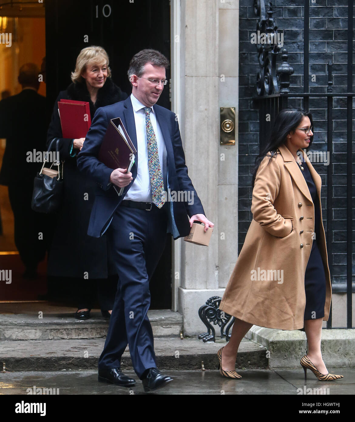 Ministers attend the weekly Cabinet meeting at 10 Downing Street  Featuring: Jeremy Wright QC, Andrea Leadsom, Pritti Patel Where: London, United Kingdom When: 13 Dec 2016 Stock Photo