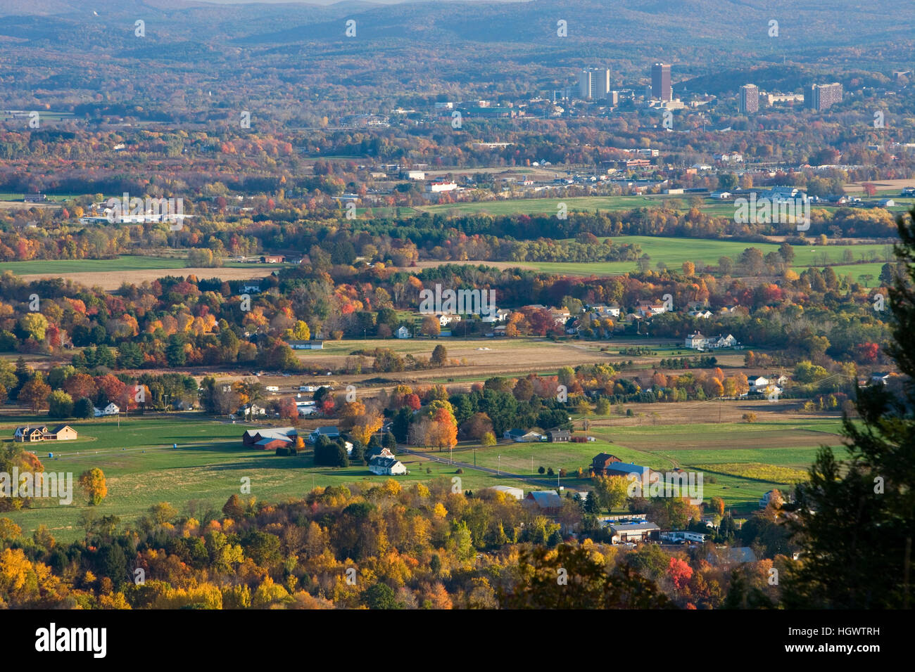 Farms in Hadley, Massachusetts. University of Massachusetts in Amherst