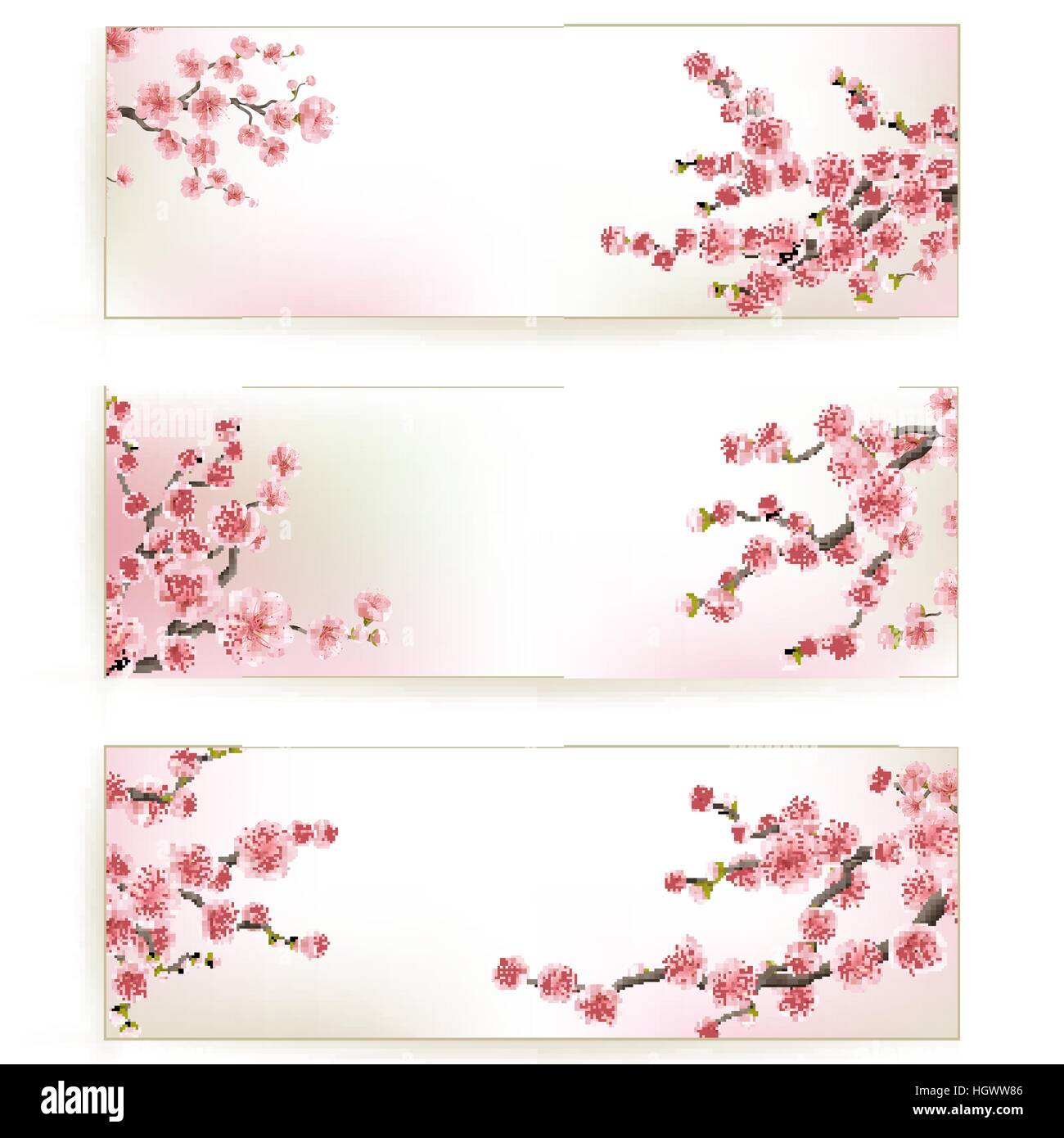 Set of Beautiful Floral Banners. EPS 10 Stock Vector Image & Art - Alamy