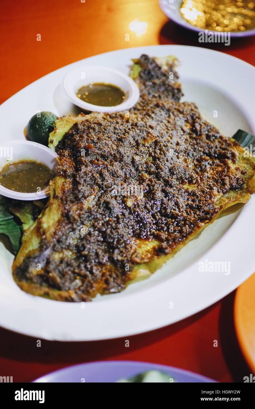 Banana Leaf Grill Fish, Malaysian Dish Stock Photo Alamy