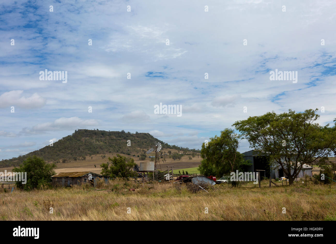 Gowrie Mountain, Toowoomba, Queensland Australia Flat topped Gowrie Mountain with rural lands