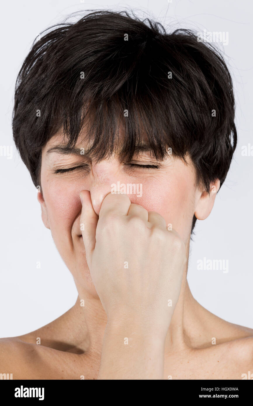 Holding Your Nose Stock Photos & Holding Your Nose Stock Images Alamy
