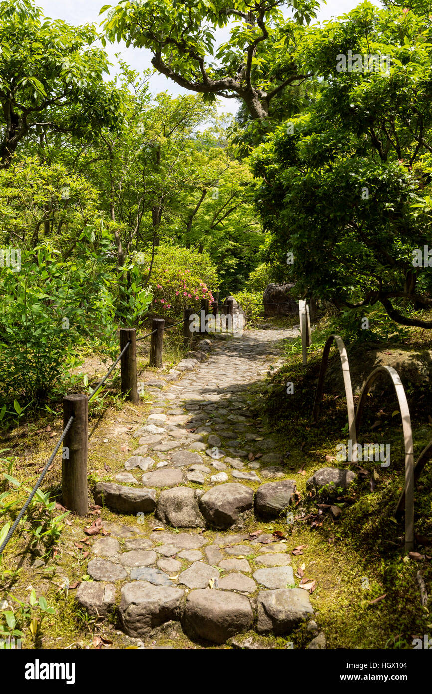 Yoshiki-en garden, Nara, Nara Prefecture, Kansai region of Japan Stock Photo