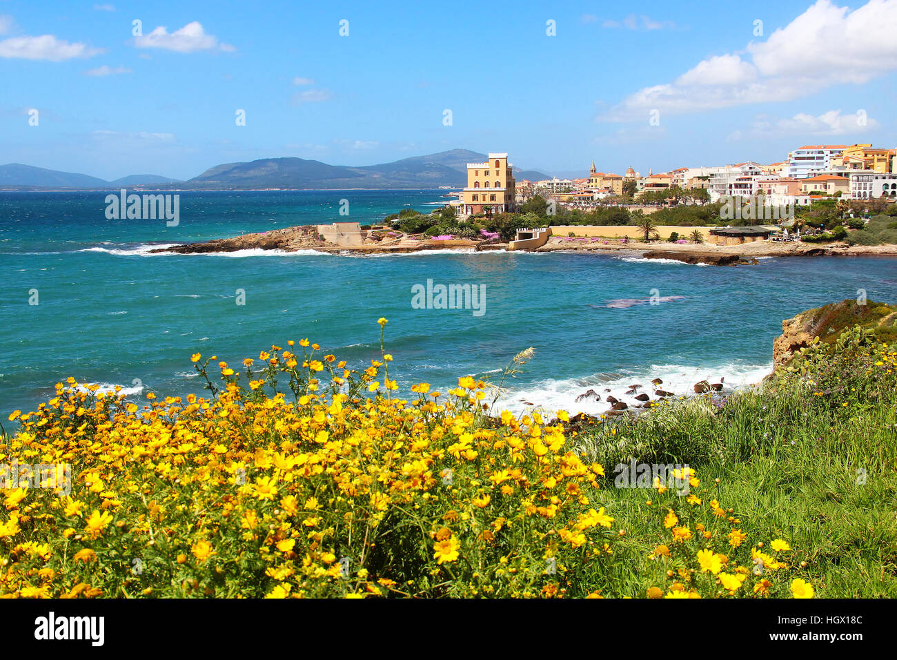 Alghero seacoast, Sardinia, Italy Stock Photo