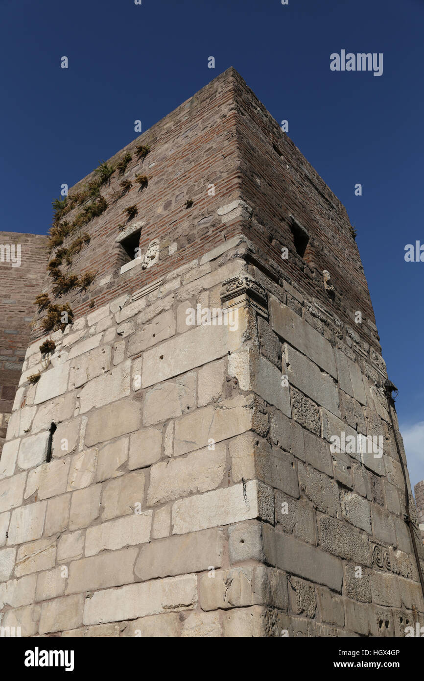 Tower of Ankara Castle in Ankara City Turkey Stock Photo