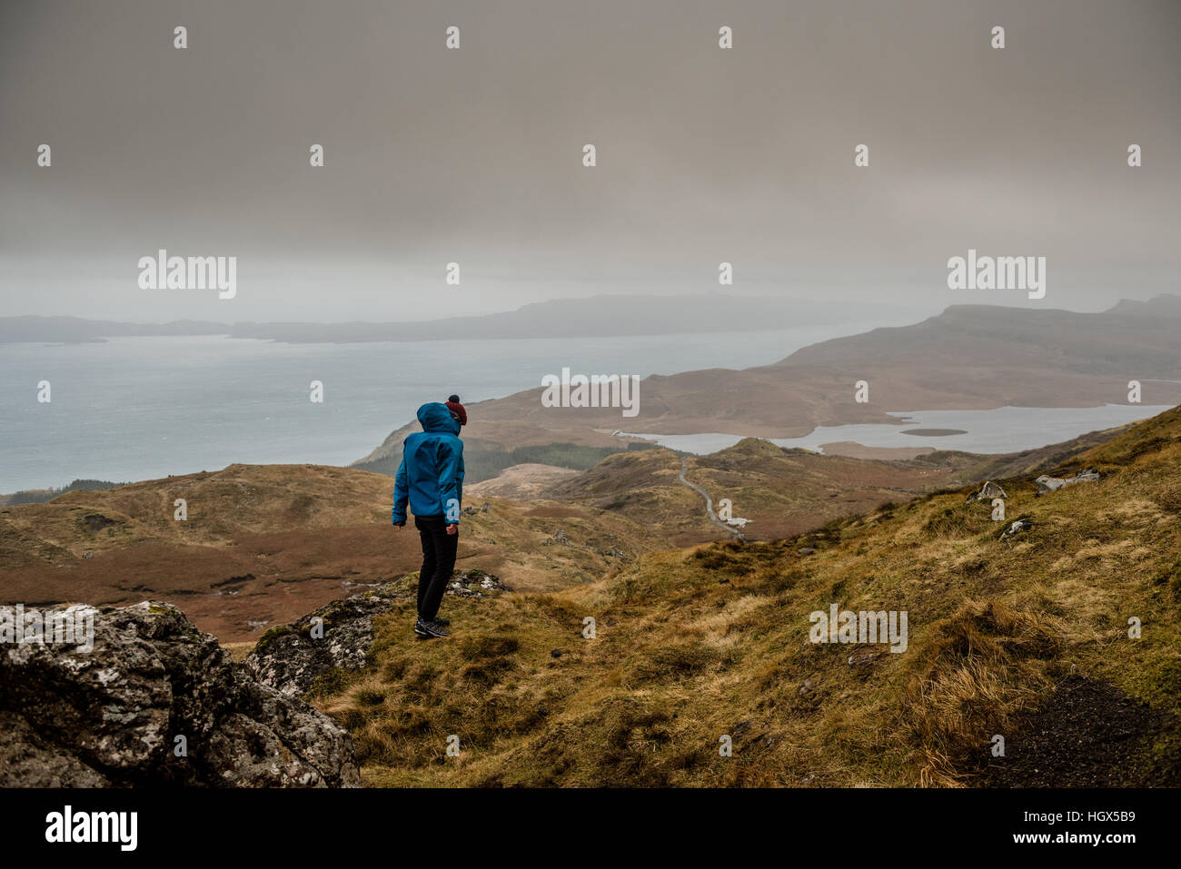hiker on a hill Stock Photo - Alamy