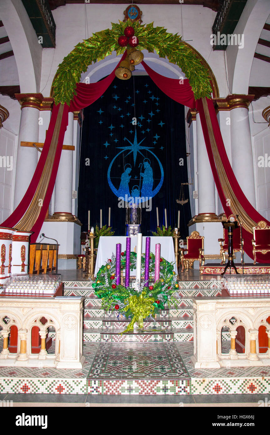 interior image from  Church of Our Lady of the Assumption of Marinilla in Medellín, Colombia Stock Photo
