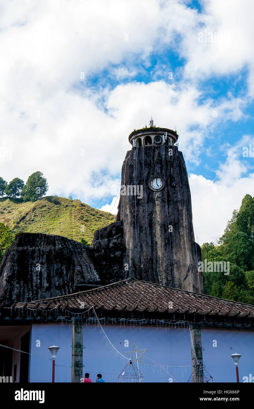 Rock Temple El Penol in Medellin, Colombia Stock Photo