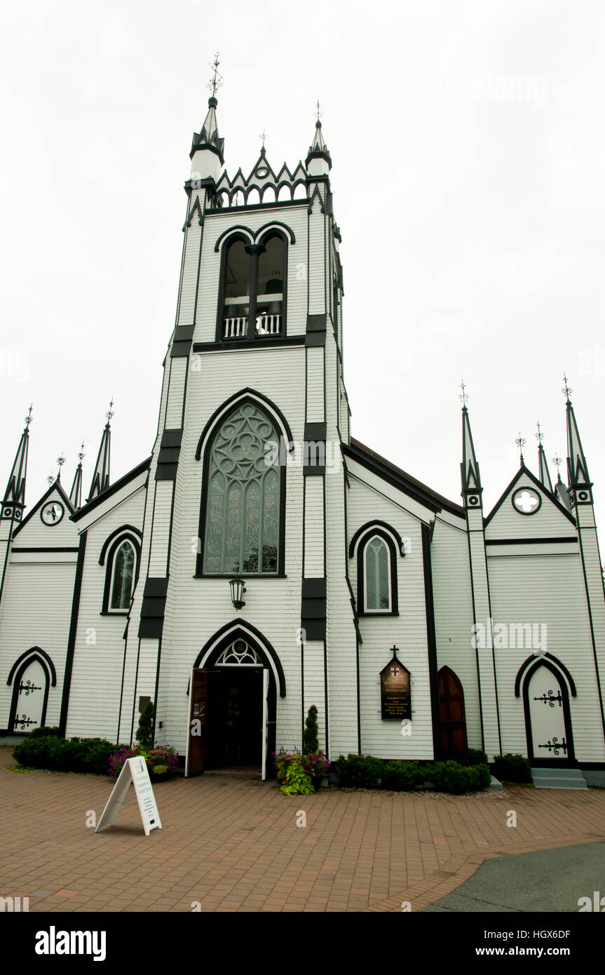 St John's Anglican Church - Lunenburg - Nova Scotia Stock Photo