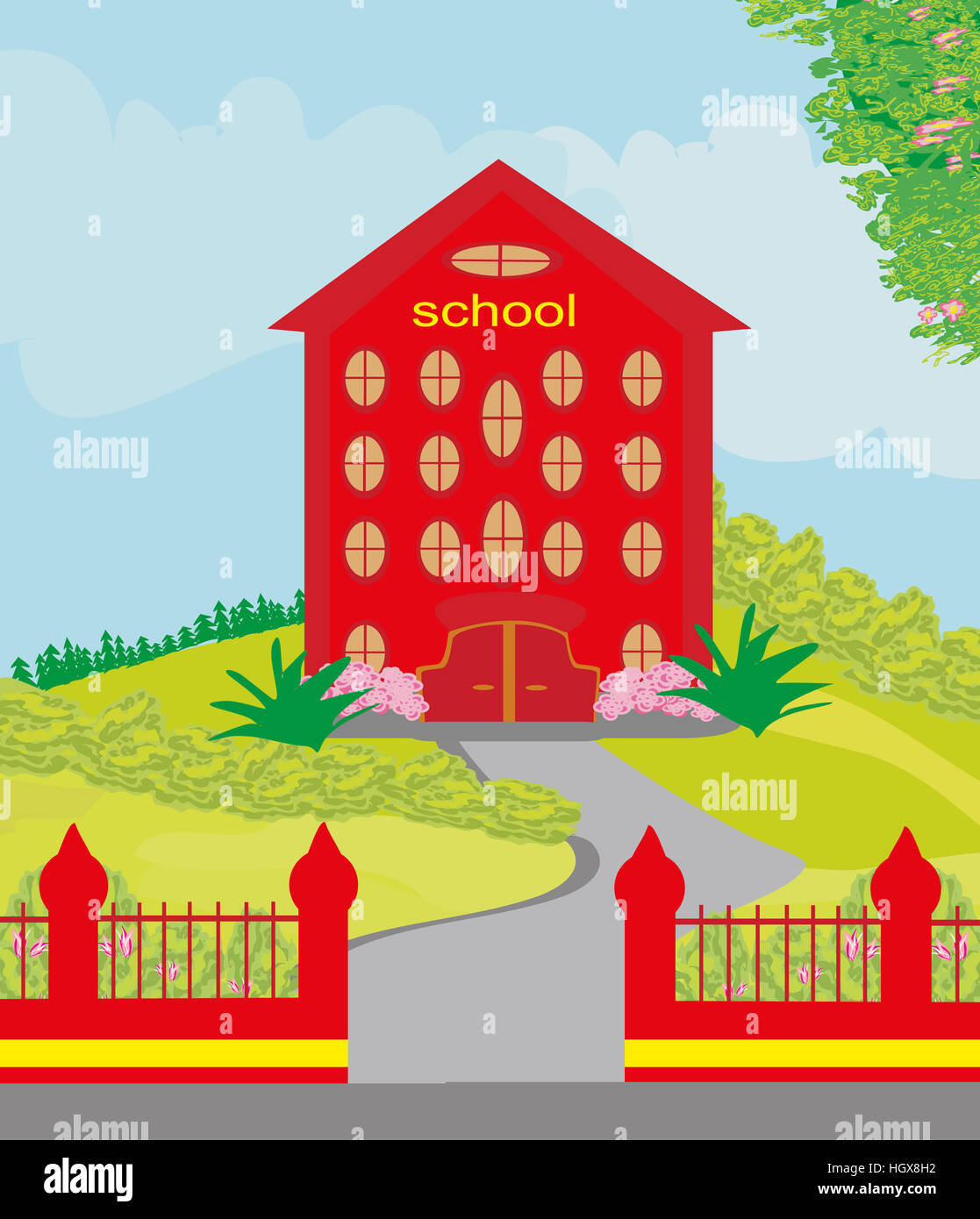 funny school building Stock Photo - Alamy