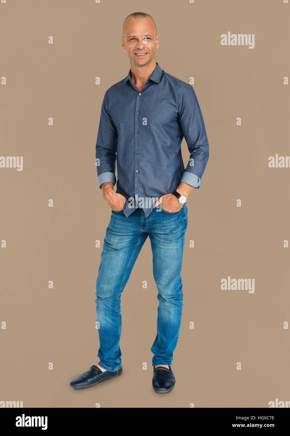 People Man Full Body Studio Shoot Concept Stock Photo - Alamy