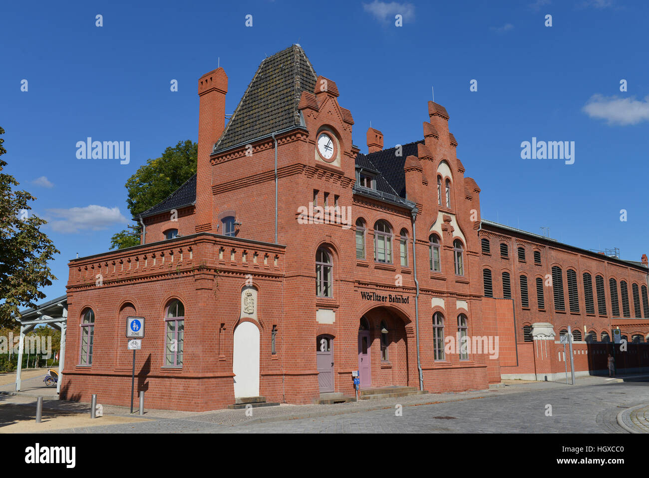 Woerlitzer Bahnhof, Dessau, Sachsen-Anhalt, Deutschland, Wörlitzer Bahnhof Stock Photo