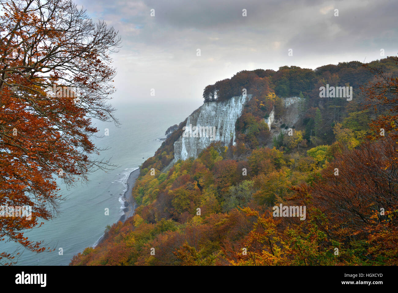 Koenigsstuhl-Sicht, Kleine Stubbenkammer, Kreidefelsen, Jasmund, Ruegen, Mecklenburg-Vorpommern, Deutschland Stock Photo