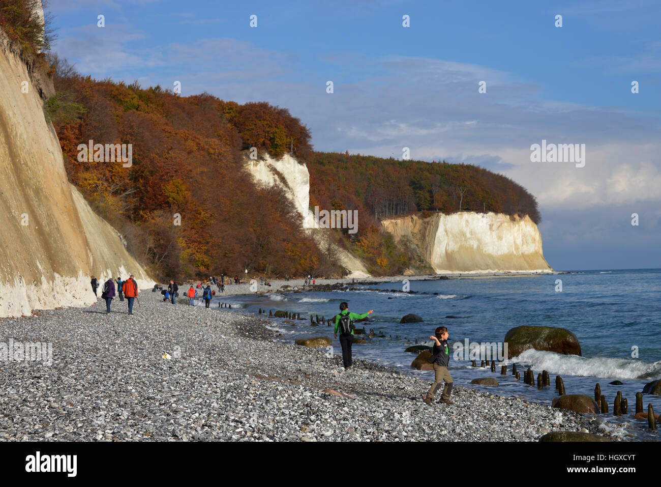 Wissower Klinken, Wissower Ufer, Kreidefelsen, Jasmund, Ruegen, Mecklenburg-Vorpommern, Deutschland Stock Photo