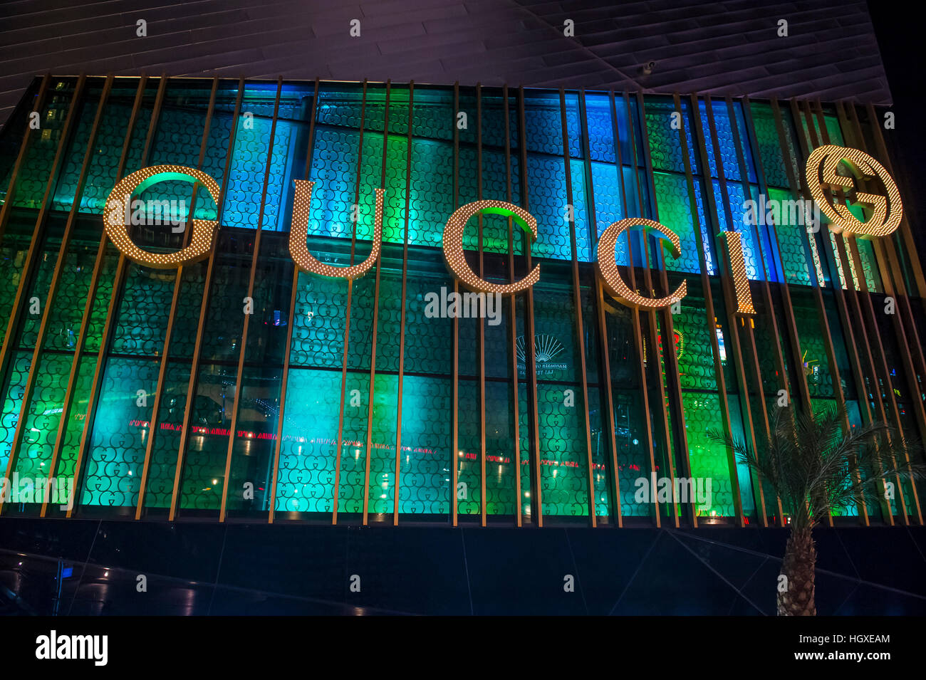 LAS VEGAS NOV 24 Exterior of a Gucci store in Las Vegas strip on