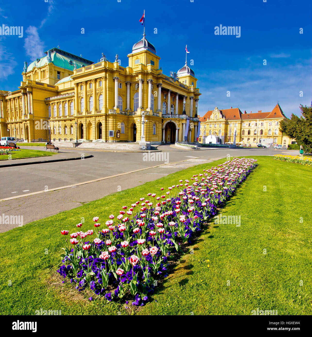Marshal Tito square in Zagreb, capital of Croatia Stock Photo