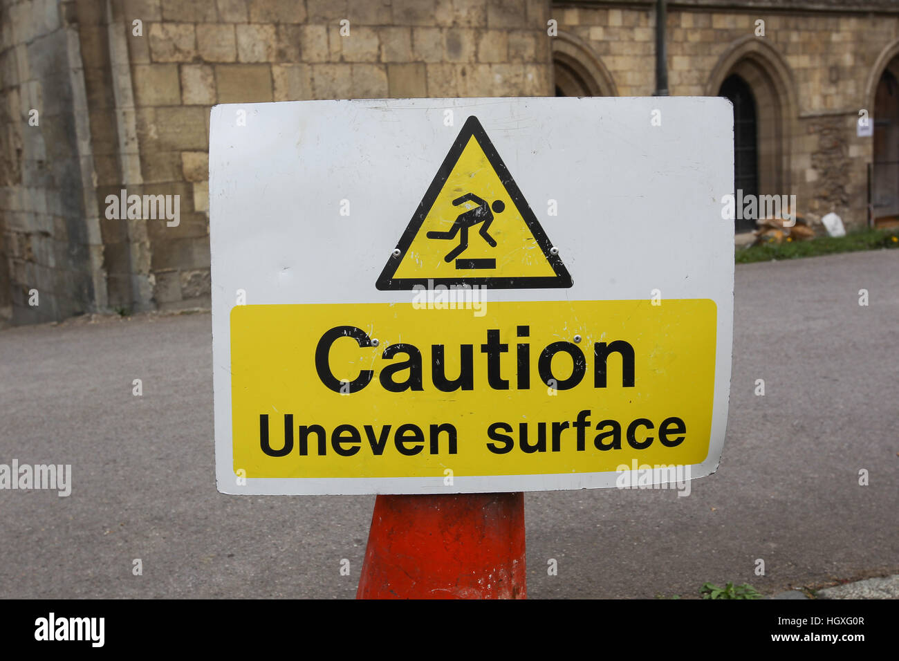 Caution Uneven Surface Sign Stock Photos Caution Uneven Surface