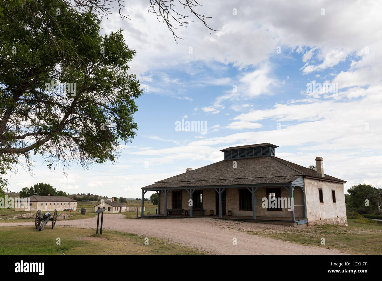 New guardhouse. Sept, 2016. Fort Laramie, Wyoming, USA Stock Photo