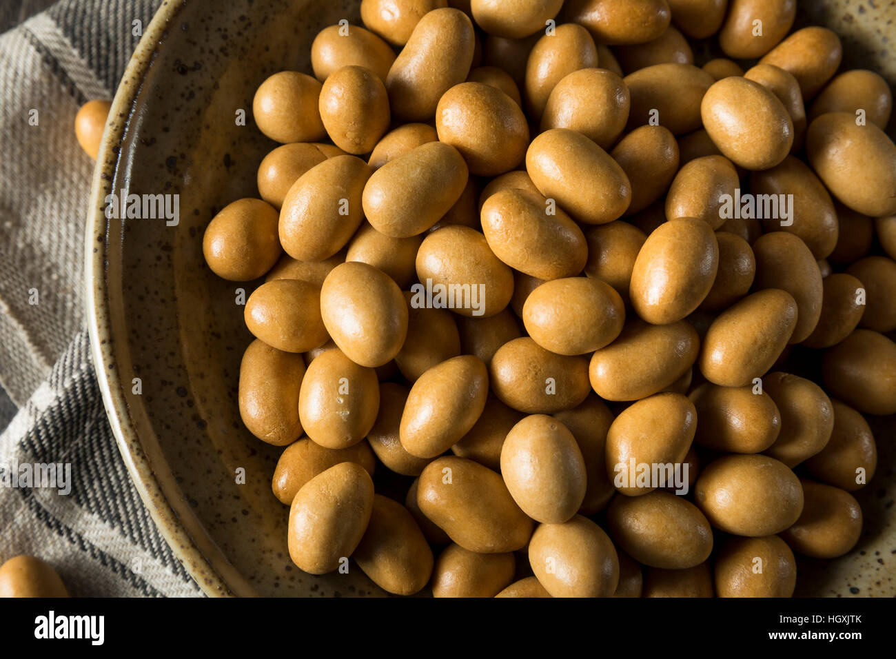 Homemade Brown Japanese Peanuts with a Candy Coating Stock Photo Alamy