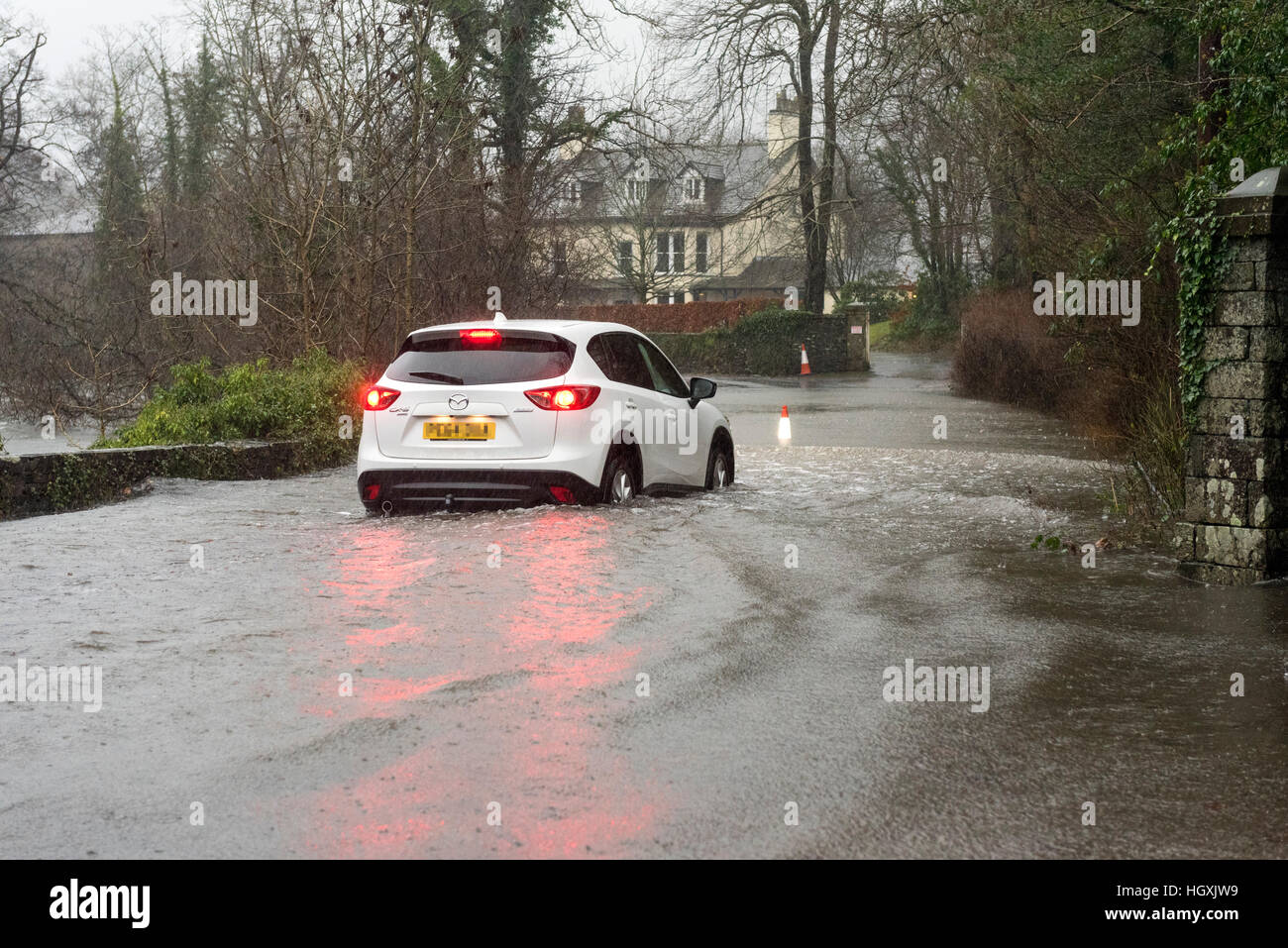 Flooding in Cumbria, England, UK weather Stock Photo