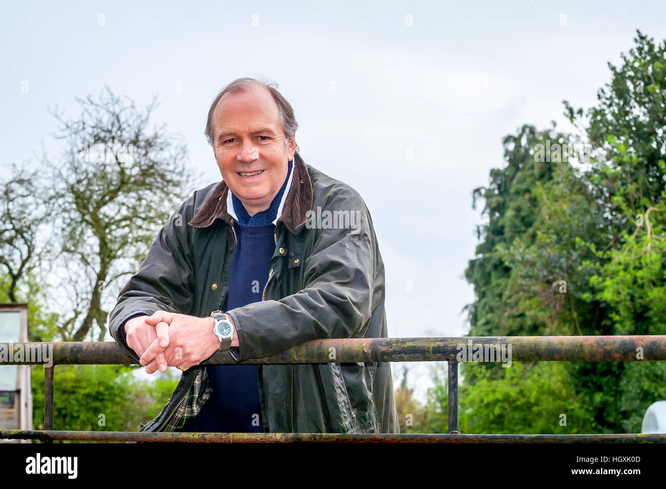 Actor Charles Collingwood, Brian Aldridge from "The Archers", at home in Hampshire. Stock Photo