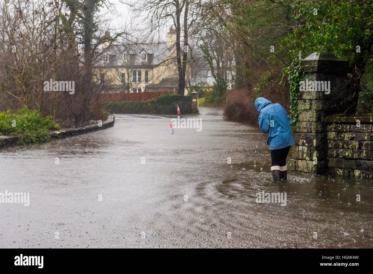 Flooding in Cumbria, North West England, UK weather Stock Photo