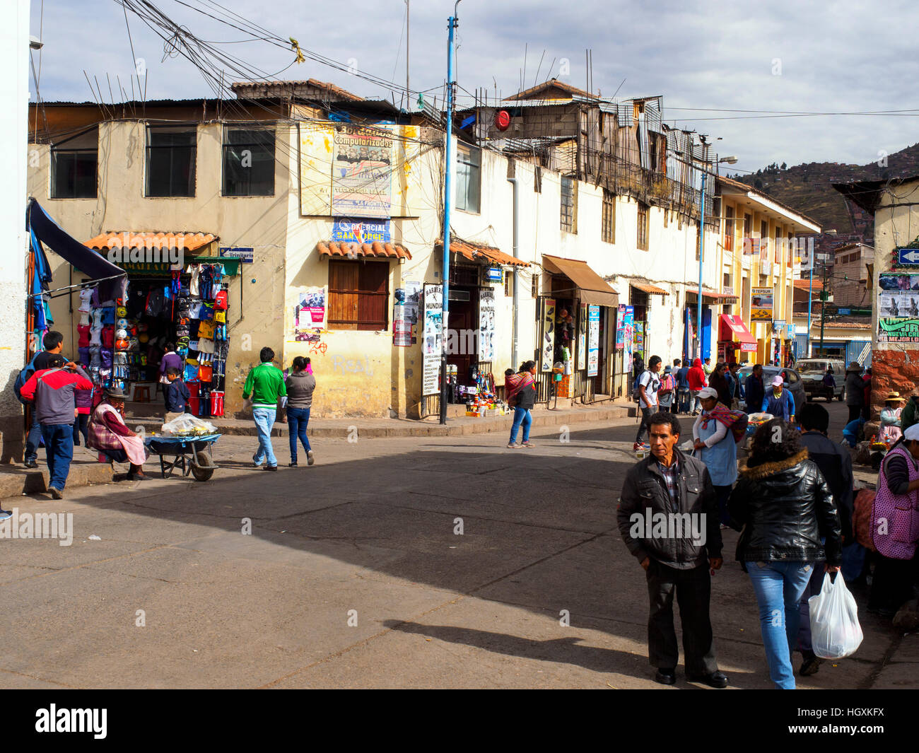Street scene - Cusco, Peru Stock Photo - Alamy