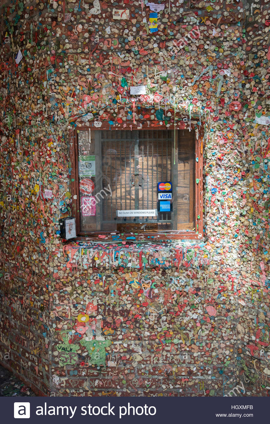 The Market Theater Gum Wall In Seattle Washington Stock Photo