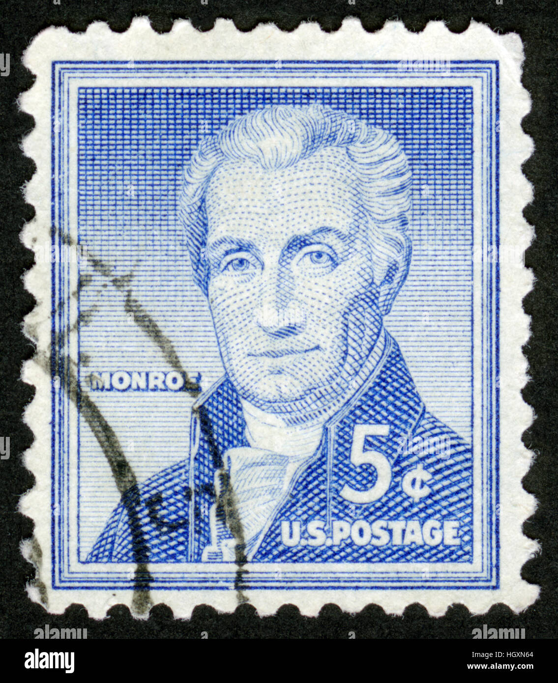 US postage stamp, James Monroe (17581831), American politician and