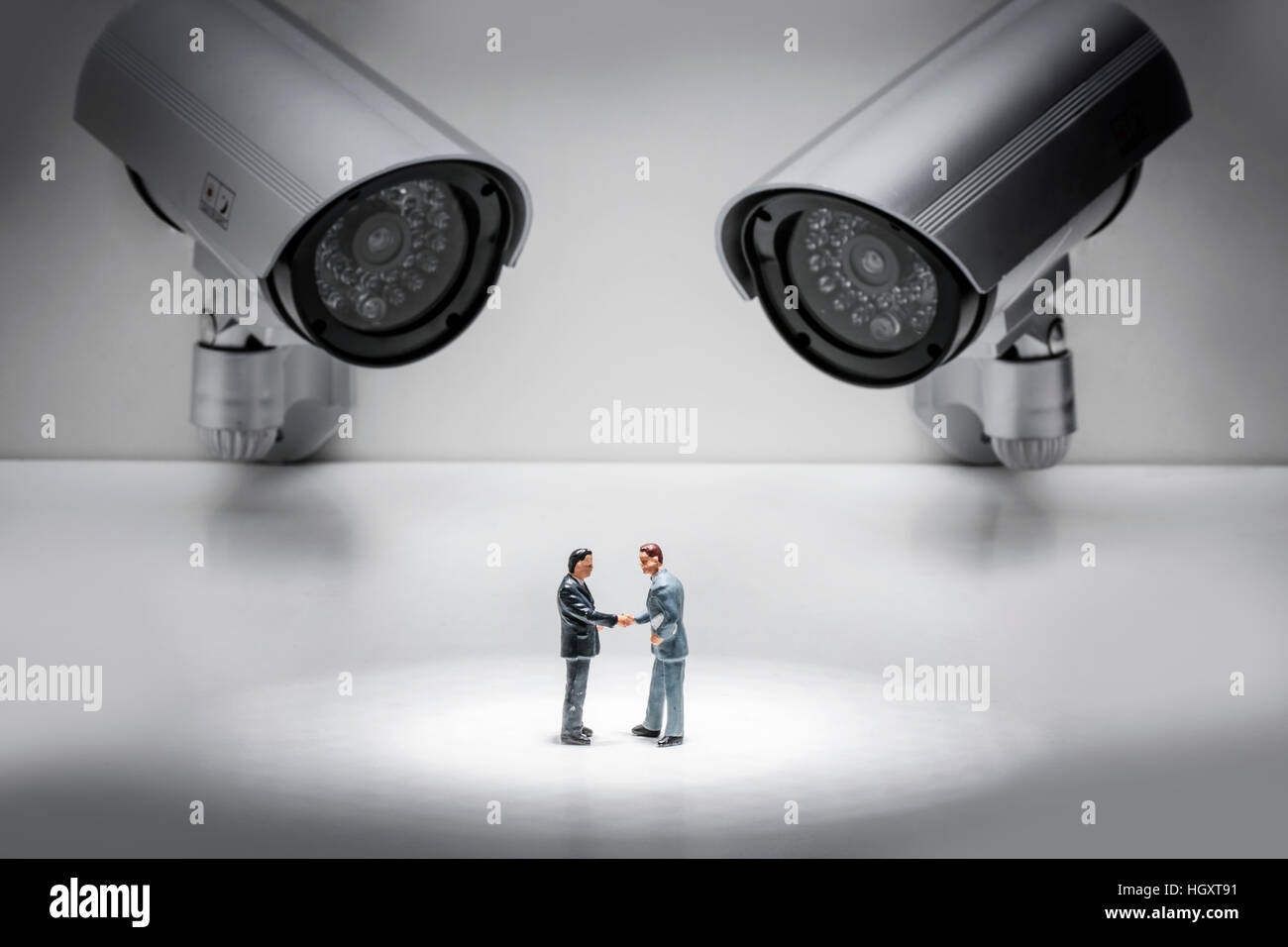 Surveillance camera watching people Stock Photo Alamy