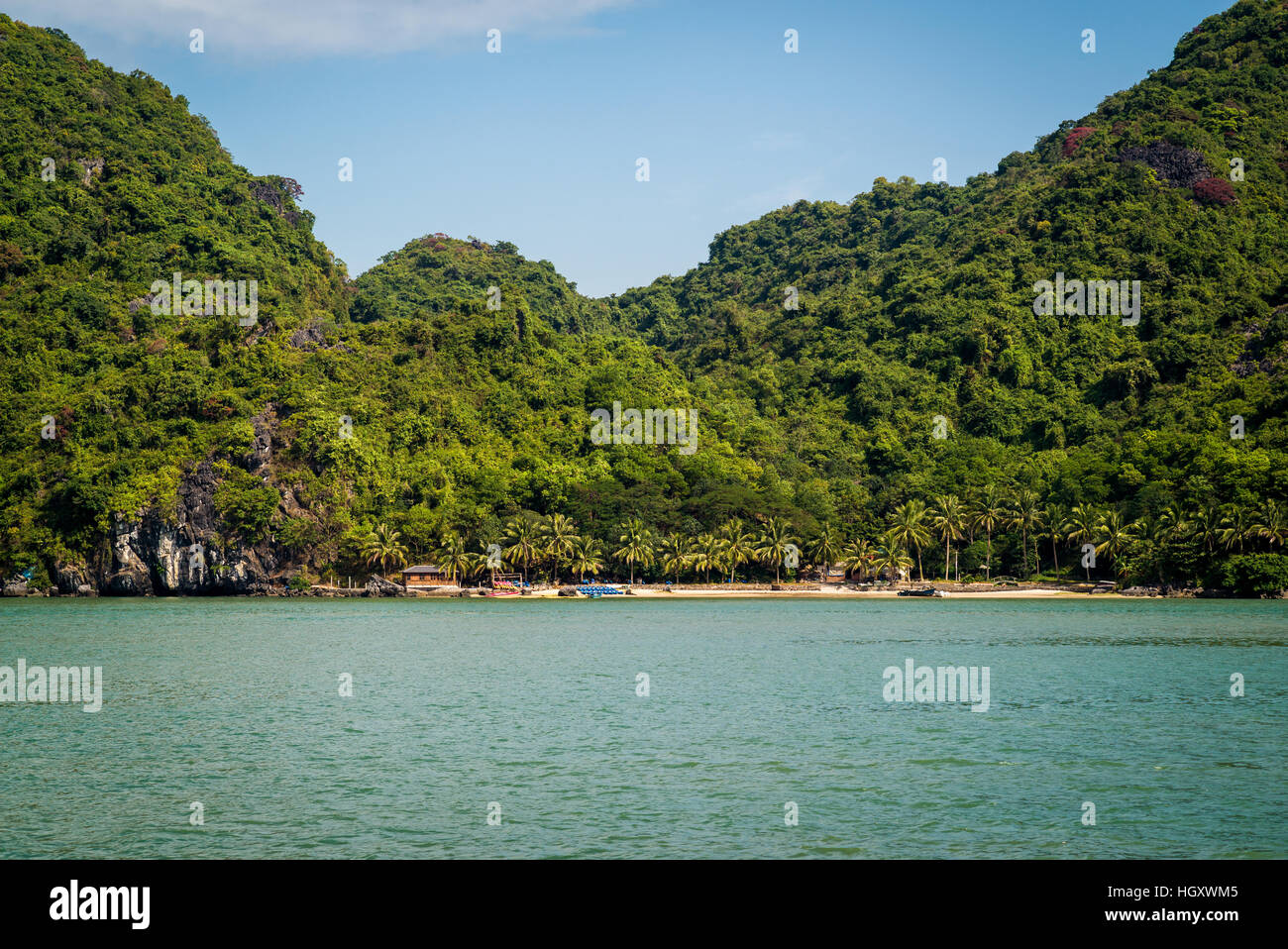 The wonderful Halong Bay, Unesco world heritage in Vietnam Stock Photo