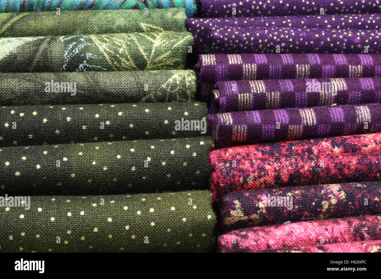 many fabrics with a technique called BATIK. This is a technique of wax