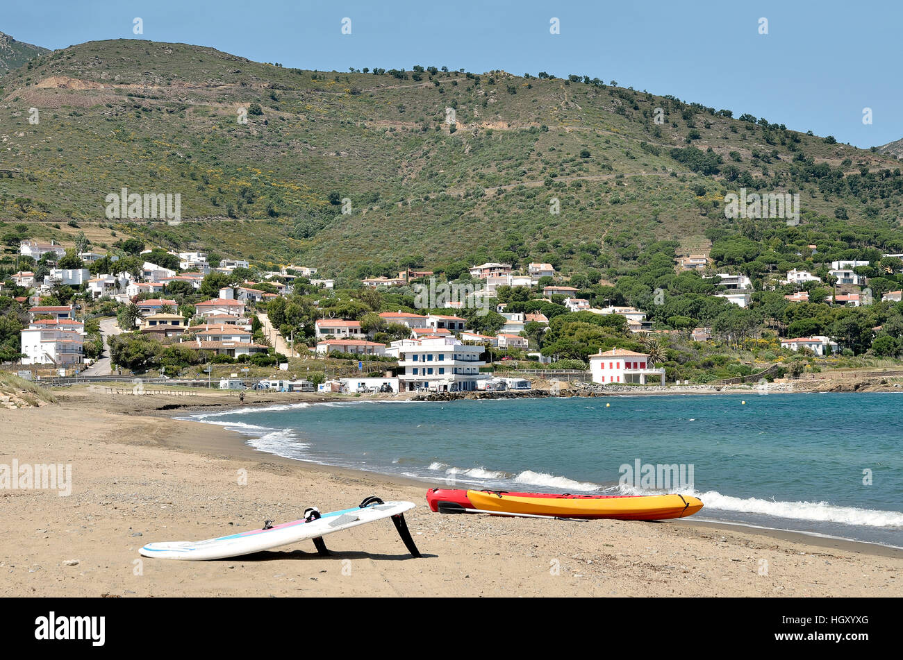 Beach El Port de la Selva in Spain Stock Photo