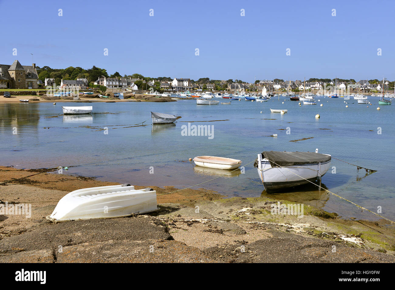 Port of Trégastel in France Stock Photo - Alamy