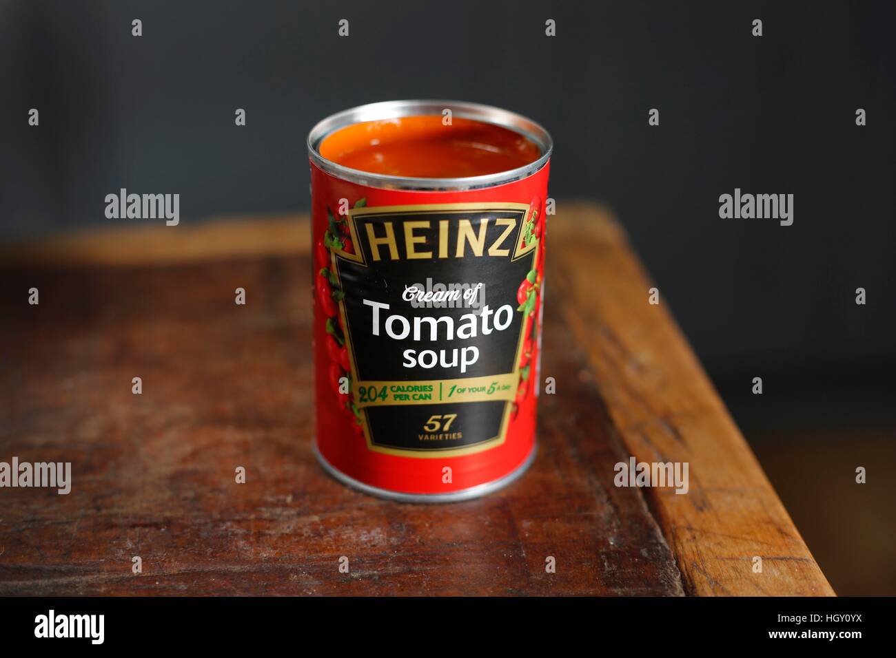 Tin of Heinz Tomato Soup Stock Photo Alamy