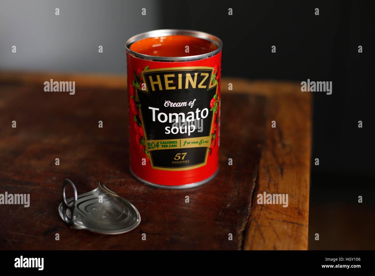 Tin of Heinz Tomato Soup Stock Photo Alamy
