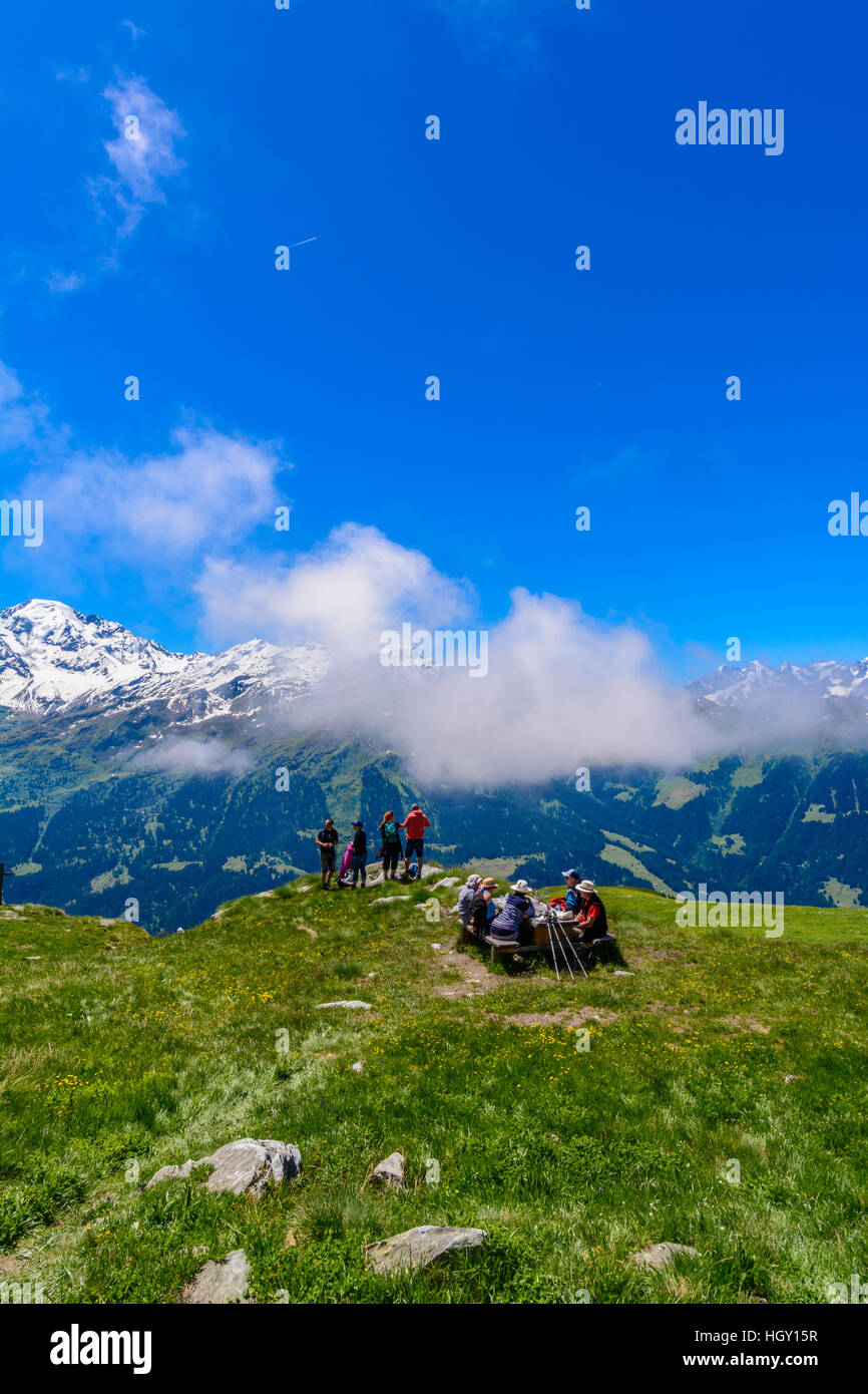 The Swiss Alps in Summer, Verbier, Switzereland Stock Photo