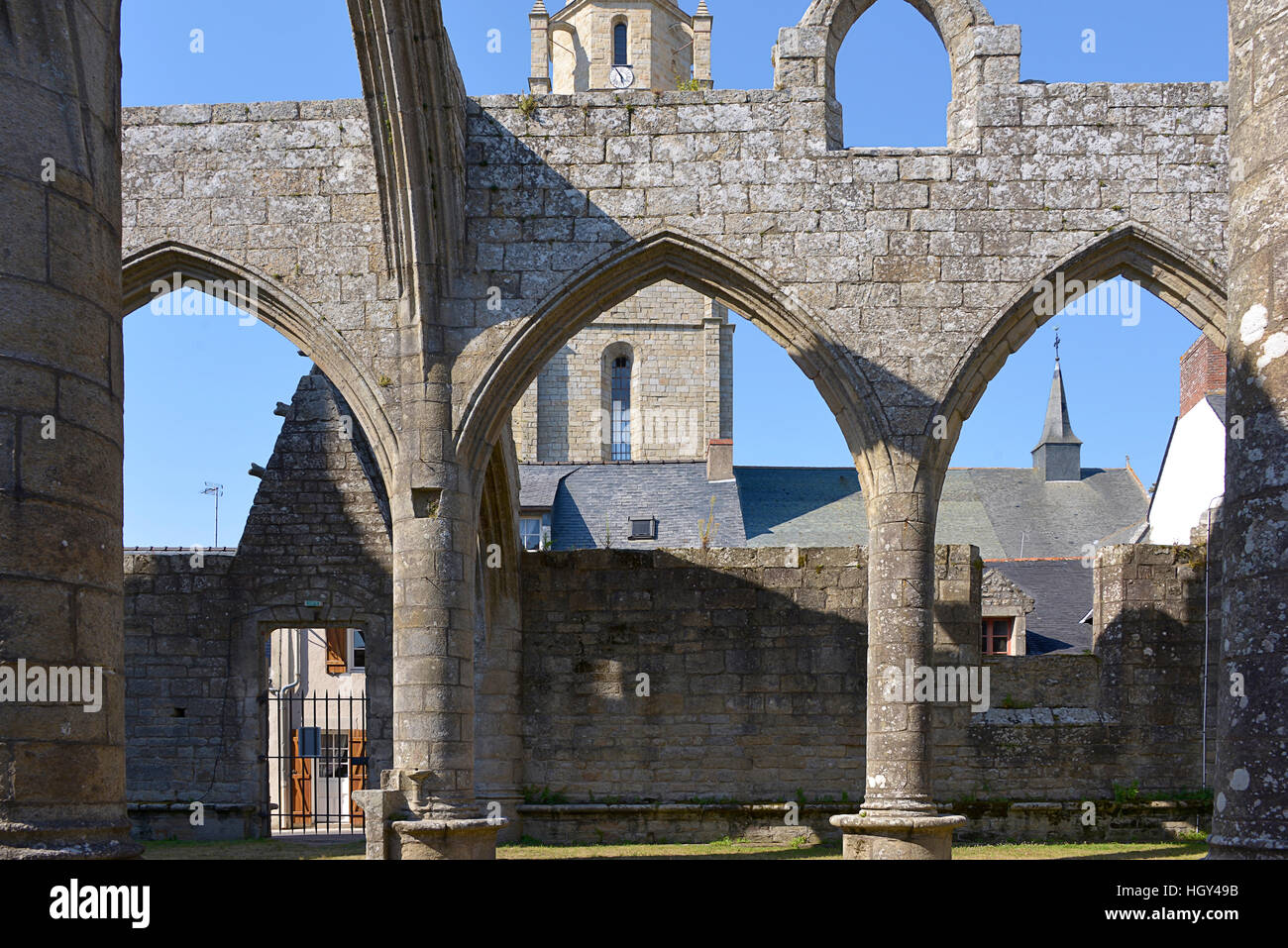 Ruined chapel at Batz-sur-Mer in France Stock Photo