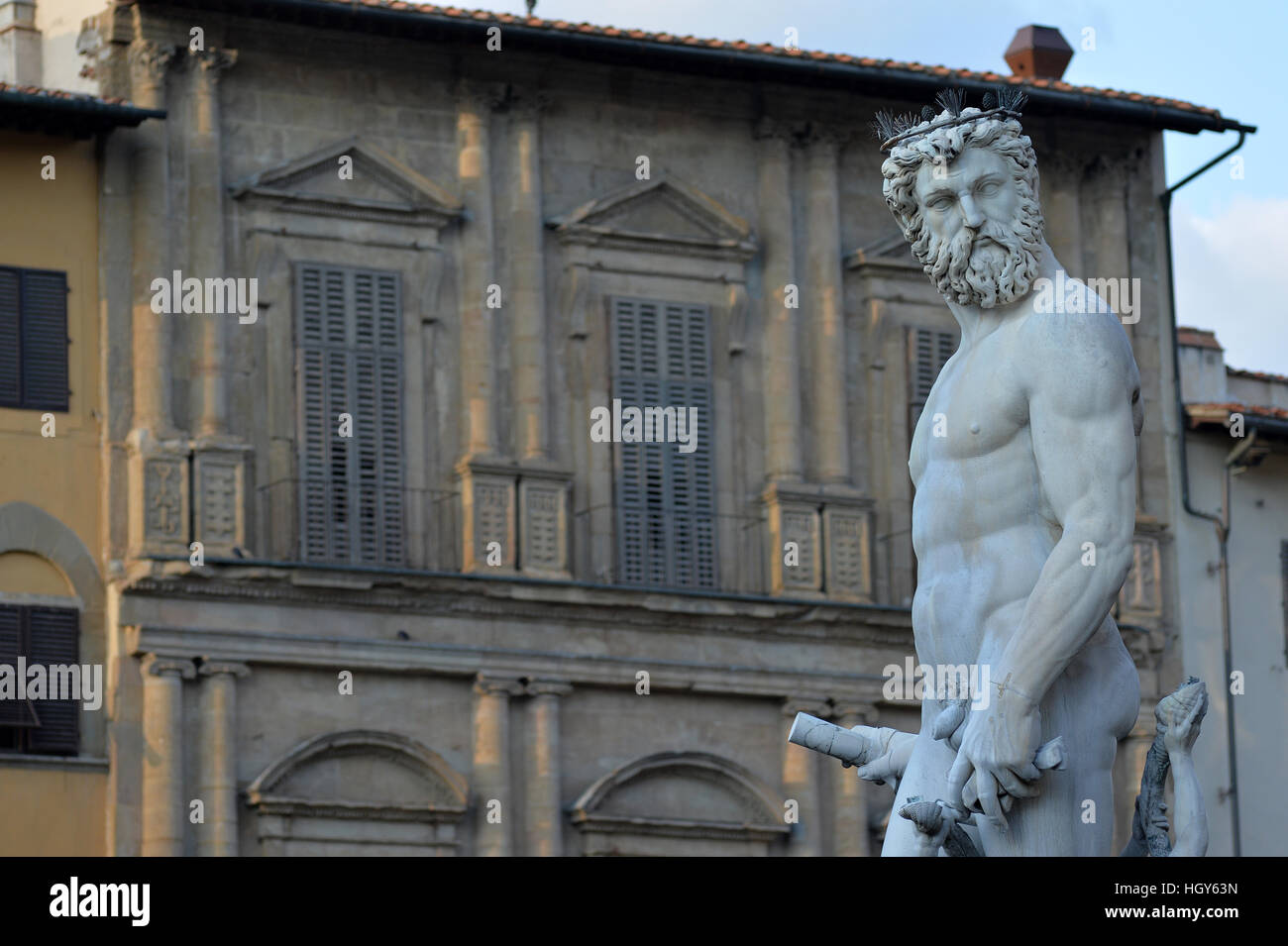 Statue Neptune, Florence Italy Stock Photo - Alamy