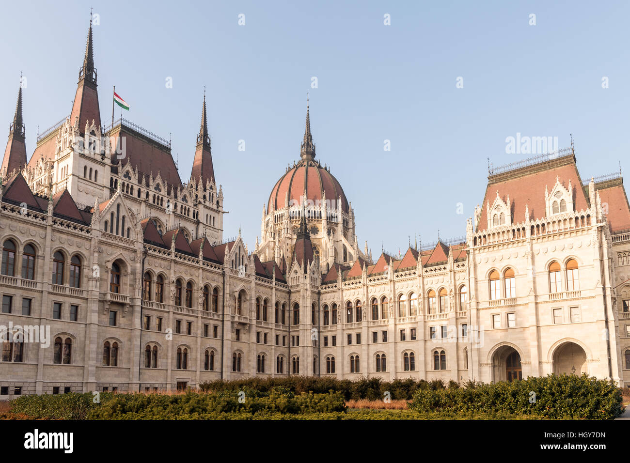 Details of Hungarian parliament building in Budapest Stock Photo