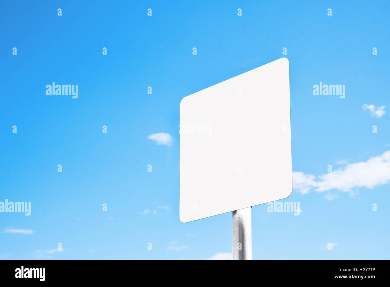 Blank road sign and sky Stock Photo - Alamy