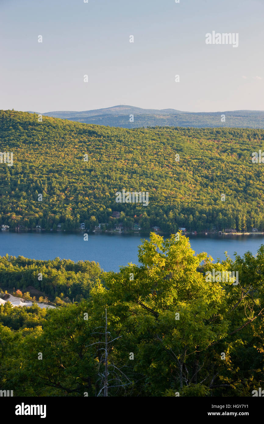 Merrymeeting Lake as seen from Caverly Mountain in New Durham, New