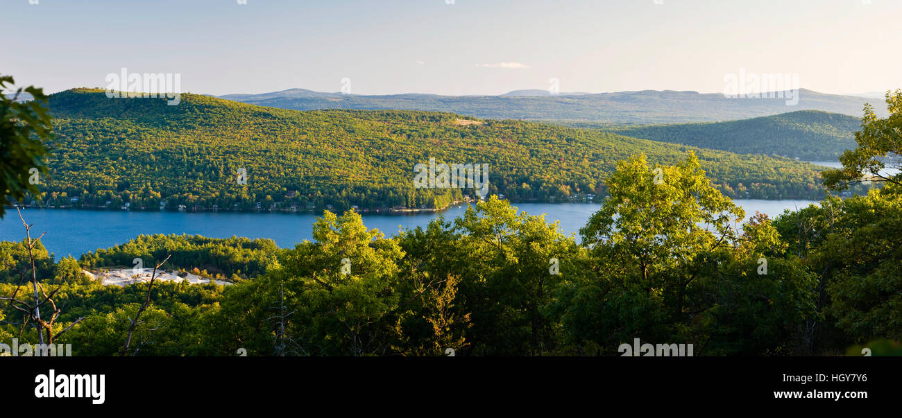 Merrymeeting Lake as seen from Caverly Mountain in New Durham, New