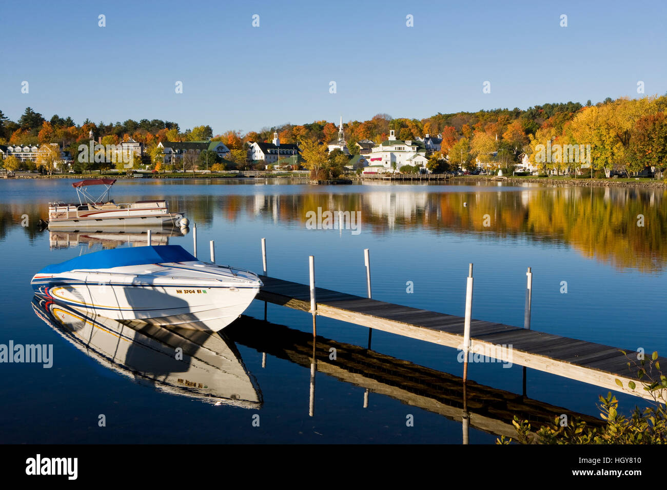Early morning on Lake Winnipesauke in Meredith, New Hampshire. Meredith