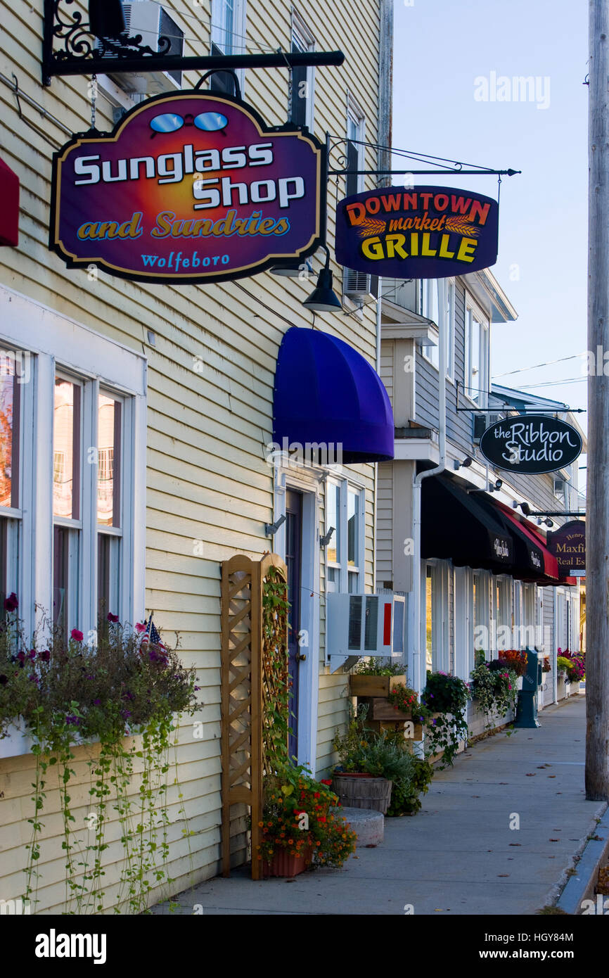 Street scene in Wolfeboro, New Hampshire Stock Photo Alamy