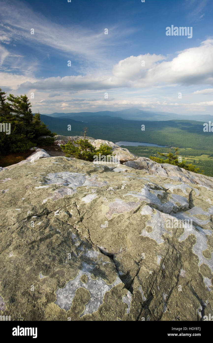 The summit of Mount Cube in Orford, New Hampshire.  Appalachian Trail. Stock Photo