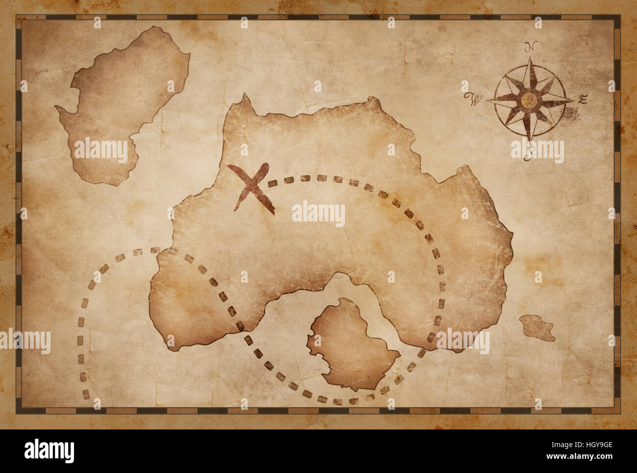 old pirates treasure vintage map Stock Photo Alamy